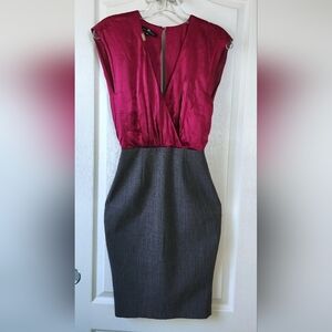 Elisabetta Franchi Silk Virgin Wool Italian Per Celyn b. Womens Midi Dress